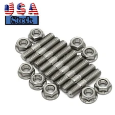 9X Stainless Exhaust Manifold Stud For Honda Acura B/D Series Civic Integra B18