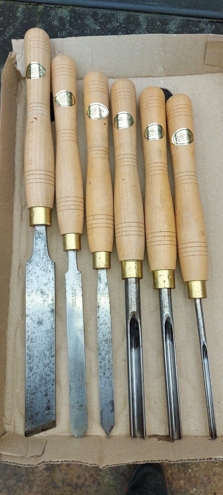 Set Of 6 Ashley Iles Wood Turning Chissels eBay
