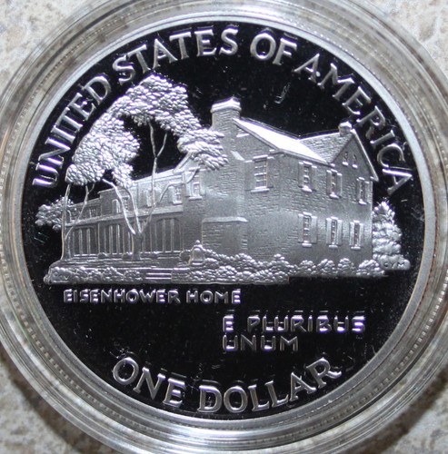 1990 P PROOF Silver Dollar Eisenhower Ike Coin with Box and COA - Picture 4 of 4