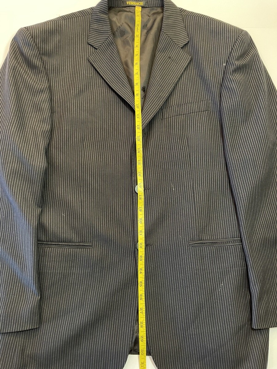 GIANNI VERSACE スーツ Gianni Versace Suit Mens Pinstripe Jacket 52 Pants 36 Italy