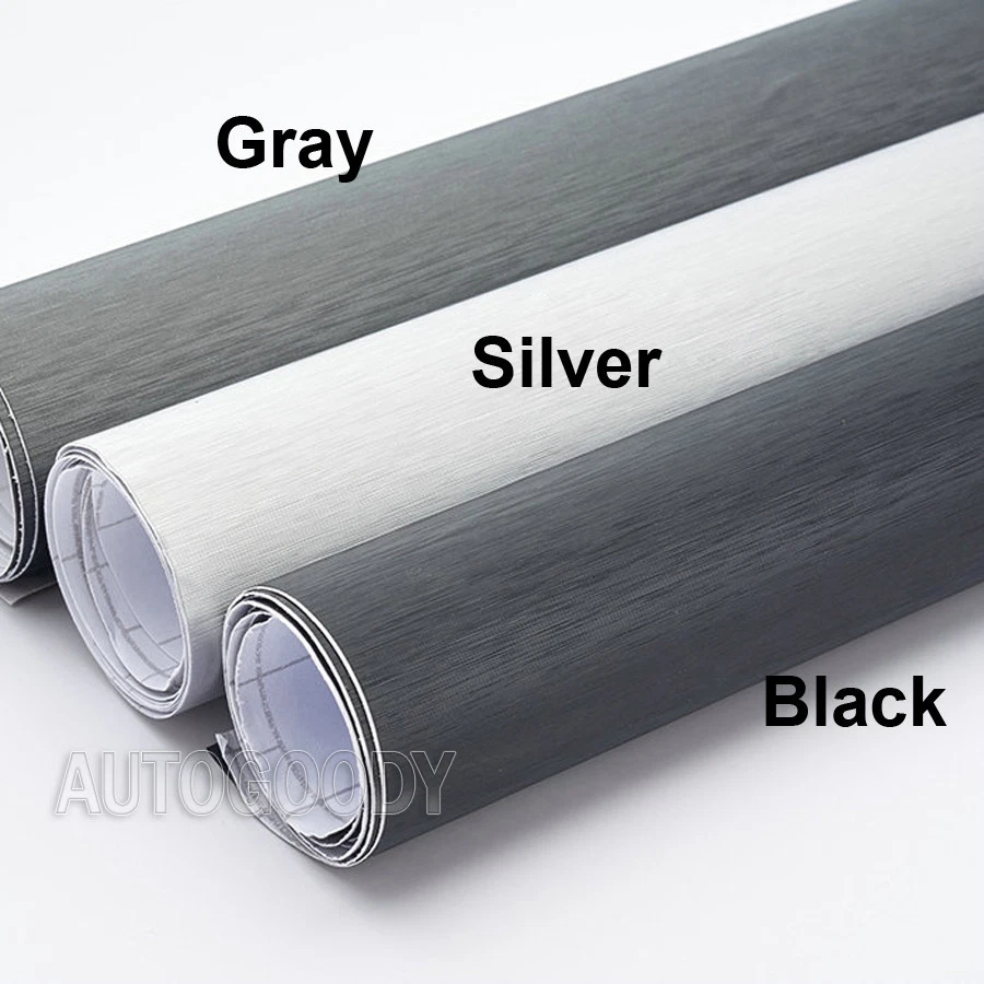 Brushed Aluminum Vinyl Film Metallic Wrap Sticker Decal Bubble Free Air Release - Image 2 of 4