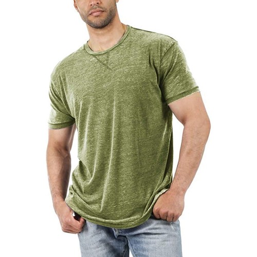 Sommer T-Shirt Herren Rundhals Einfarbig Freizeit Kurzarm Locker T Shirt Blusen - Bild 12 von 48