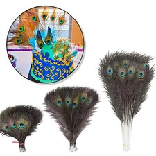 10-100pc Peacock Tail Feathers Natural 10-31inch For Bouquet DIY Home Decoration