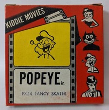 Vintage Atlas Films 'Kiddie Movies' POPEYE PX14 'Fancy Skater' 8mm Film Strip