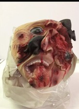 Halloween Scary Bloody Zombie Mask Melting Face Latex