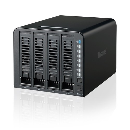 Servidor FTP de almacenamiento en red Thecus N4310 Soho 4 bahías SATA NAS RAID USB 3.0 LAN - Imagen 1 de 4