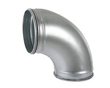 CasaFan B90 Round Duct Elbow Fittings, 80-315 mm Galvanized Steel Silver