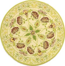Safavieh Chelsea IVORY / GREEN 3' X 3' Round Area Rug - HK330B-3R