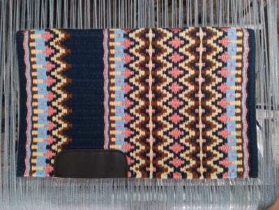 Western Wool Show Saddle Blanket Horse Pad- 34'' x 40'' Pink - Blue Free Shipping