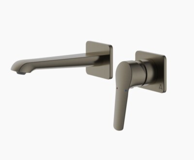 Aqualla Hanna Wand-Waschtischarmatur Gunmetal Grau. Neu. Kleine Markierung am Hahn