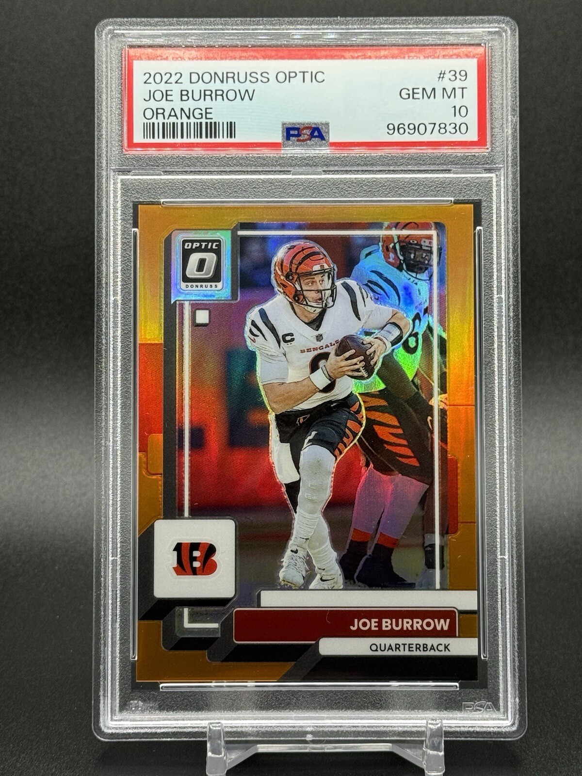 2022 Donruss Optic Joe Burrow Orange Prizm #76/199 PSA 10 #39 Bengals