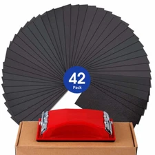 Lanney Wet & Dry Sanding Block & 42 sheets of 120 to 3000 grit Sandpaper Set