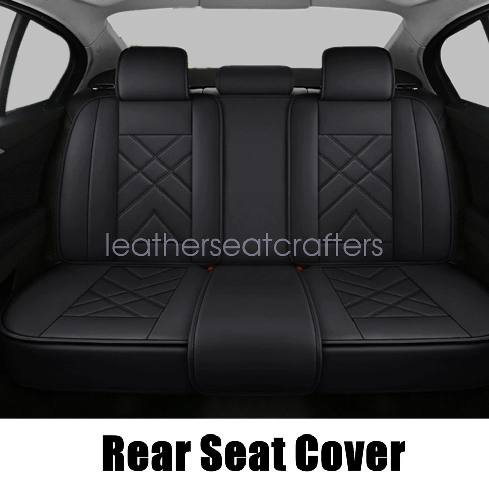 For Toyota Corolla Car Seat Covers Full Set Front Rear Leather Protector Cushion - Image 4 of 4