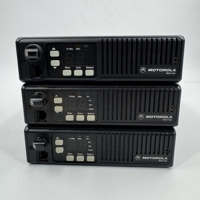 Motorola MaxTrac Mobile Radio Lot of 3 MJLA D51MJA97A3AK Black Two-Way Radios