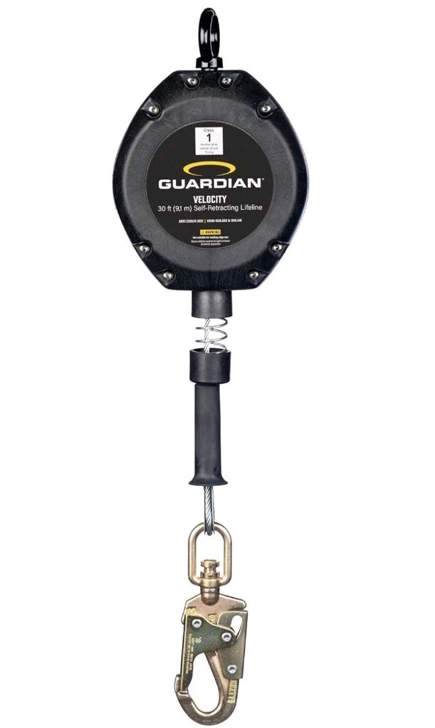Guardian 42002 Velocity 30' Class-1 Self-Retracting Galvanized LifeLine Cable
