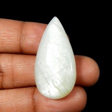 Natural White Moonstone Flashy Gemstone Cabochon Pear Shape Loose 39 Cts MN-05