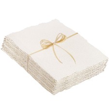 50 Sheets Watercolor Paper 4 x 6inch, 300 GSM Deckled Edge Paper Rough/Textu...