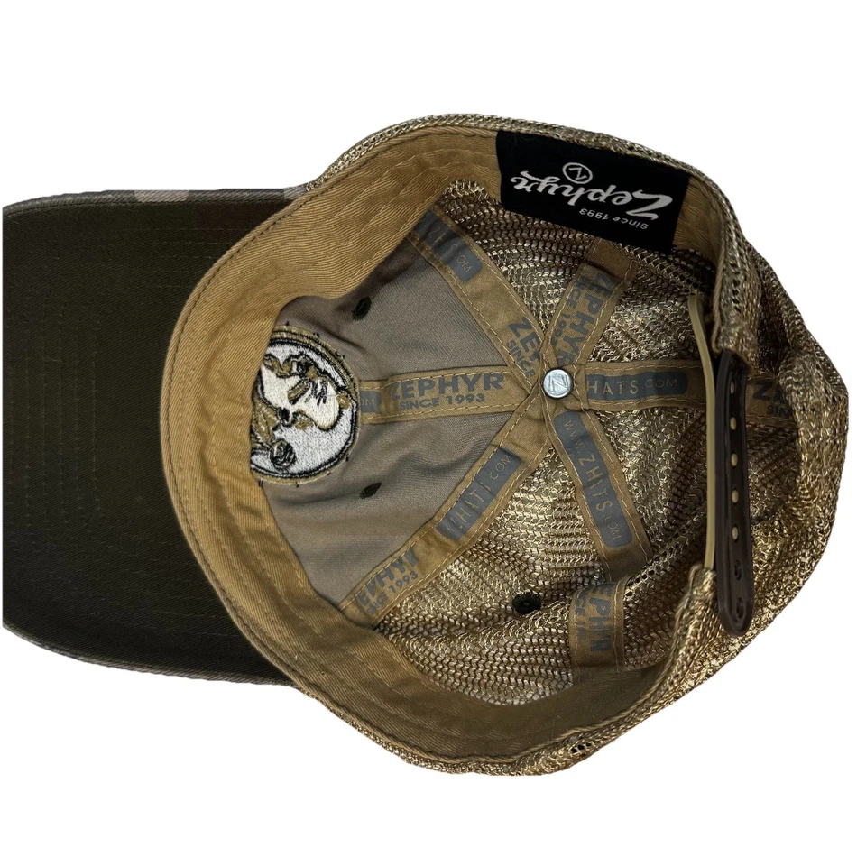 Zephyr Ncaa Florida State Seminoles Mens Adjustable Relaxed Fit Snapback Hat FSU - Image 3 of 4