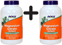 2 X NOW Foods Magnesium Citrate Softgels - 180 Softgels (166,53 Eur/Kg)