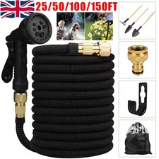 Expandable Garden Hose Pipe with 7 Spray Gun Flexible Heavy Duty Watering Tool