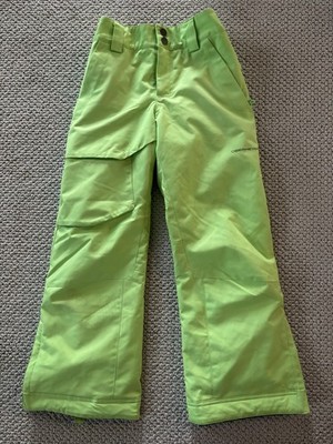 Unisex Obermeyer Brisk Winter Insulated Neon Yellow-Green Snow Ski Pants M 10/12