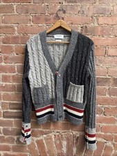 Thom Browne Men  s Cardigan Sweater, Sz 1, Wool/Mohair, Ireland
