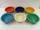 6 Vintage Fiesta Ware Original Color 5.5 Inch Fruit Nappy Bowls HLC Homer 1940's