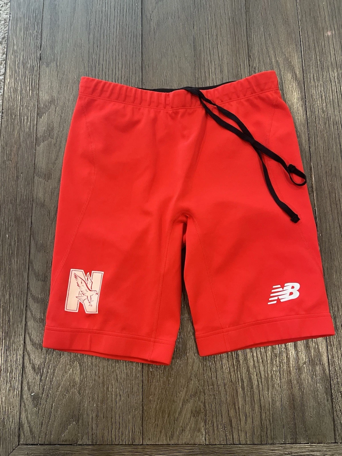 Mens New Balance Compression Shorts Running Speed Half Tights Red Medium