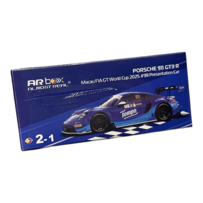 Almost Real 911 GT3 R Macau GP GT World Cup 2025 #911 Presentation Blue 2-1 1:64