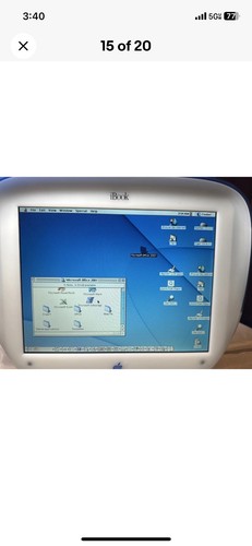 iBook G3 Indigo Clamshell PPC 366mhz Dual Partition 40 Gb HD 576 Mb Ram - Picture 11 of 17