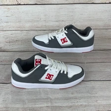 DC Cure Mens Sz 8.5 Skate Shoes Gray White Red