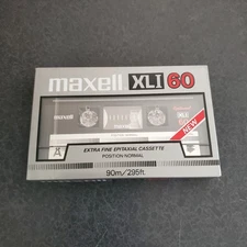 Vtg MAXELL XLI 60 Audio Cassette Tape Sealed NEW 