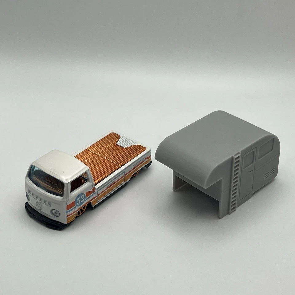 1/64 Camper For Hot Wheels Volkswagen T2 Pickup - 3d Printed Not Painted - Image 2 of 4