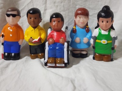 Multicultural Get Ready Kids Friends w Disabilities Play Figures Set Spec Needs
