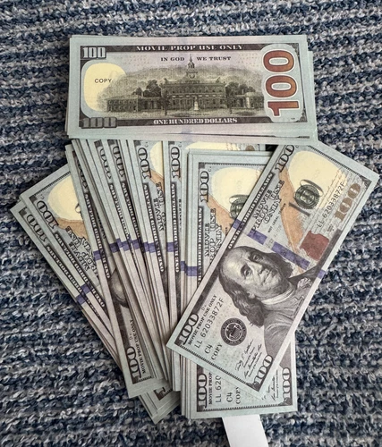 Premium Prop $100 Bills $5k Total - Replica Money (Full Size) - product listing photo