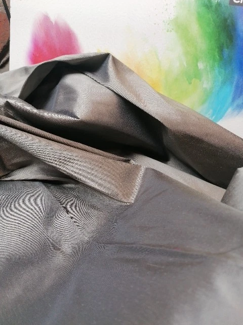 Tafetán de seda 2 capas tela plata estaño Pierre Frey 72x 400cm panel extra largo Foto 2 de 4