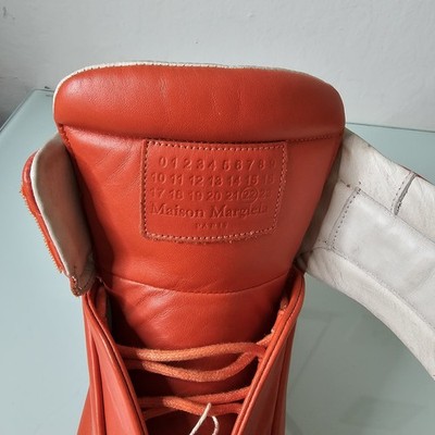 Maison Margiela Future High Top Sneakers Orange Sz 44 Italy Grails