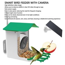 Smart Bird Feeder with Camera 2K HD Bird Feeders for Outdoors with Solar Panel