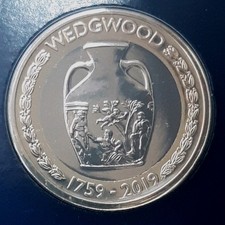 2019 Wedgwood £2 Two Pound BU Coin Brilliant Uncirculated Wedgewood - See Note