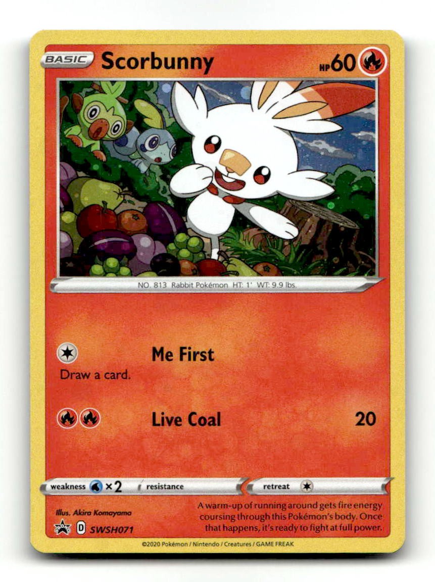 Scorbunny SWSH071 Sword & Shield Promo Holo Promo MP