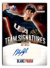 2014 Blake Paugh Panini USA Baseball Rookie Auto 272/299 - Arizona Wildcats