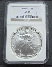 2004 American Eagle 1 oz 999 Silver Coin NGC MS 69