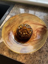 Davidsons Cloud Glass Bowl With Original Frog