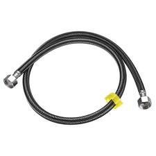 Faucet Supply Line Connector, G1/2 Female x G1/2 Female 39" Hose, Black