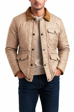 Barbour Mens Hornby Quilted Jacket Timberwolf Comfy & Sophisticated