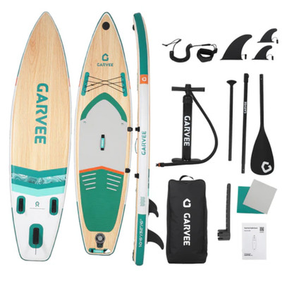 [NEW] Garvee Inflatable SUP Board 11' x 33'' with Accessories   Light Wood