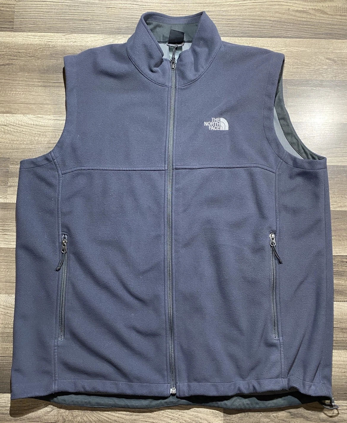 The North Face Vest Men’s XXL Gray Fleece Full Zip Lined Hiking Outdoor Gorpcore