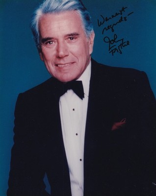 John Forsythe Original Autograph on Large Photo