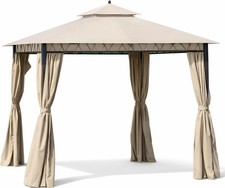 G. DEL RE Teli Gazebo 3x3 Set 4 Teli Laterali Modello Eden colore Ecrù