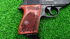 New Hardwood Grip for Walther PPK Not for PPKS, PP Flower Engraved Wrap Round